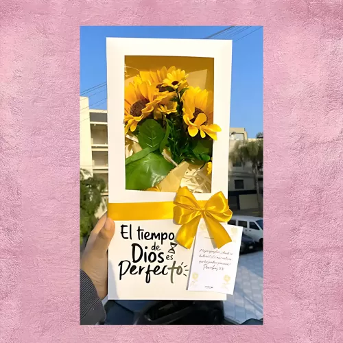 Caja c/ Ramo Girasol 