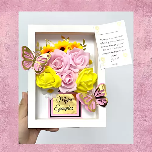 Cuadro con Rosas Eternas