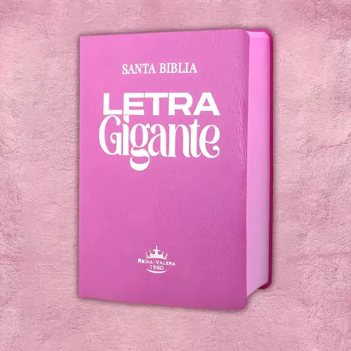 Biblia letra gigante - Rosado