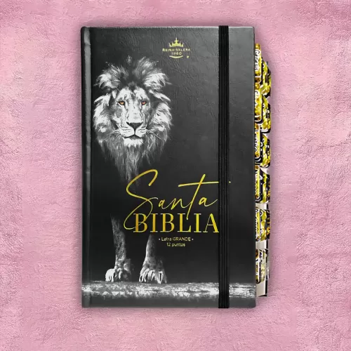 Biblia negra-León liga c/indice 3D
