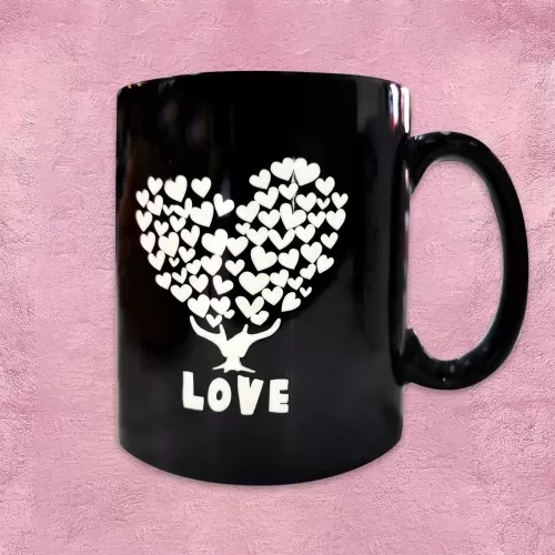 Taza negra - Love